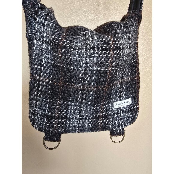 Jonathan Richard 100% wool crossbody purse made in Ireland - Picture 3 of 11
